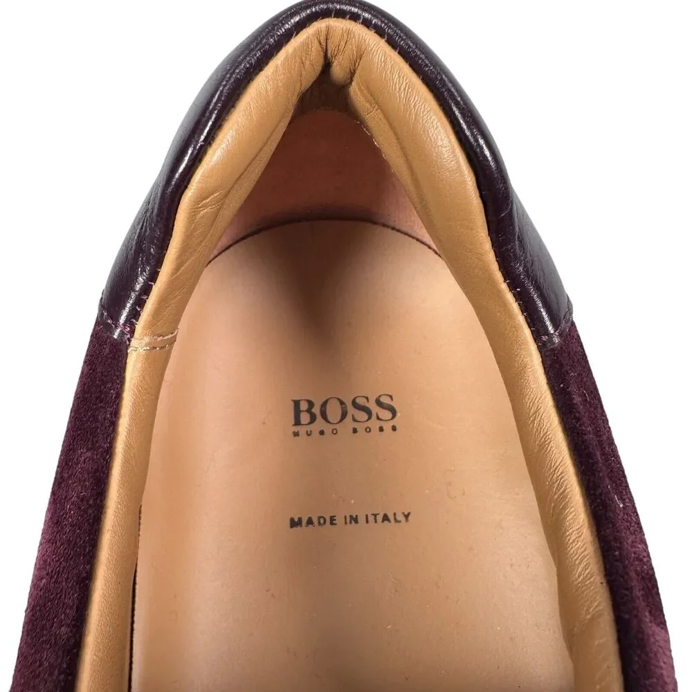 Hugo Boss Mirage Sneakers Men’s 45 / US 12‎ Burgundy Suede Leather Lace Up Shoes